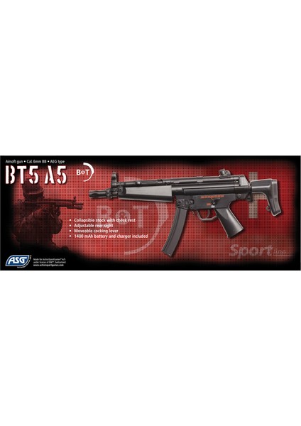 Asg Mp5 A5 Siyah Airsoft Tüfek