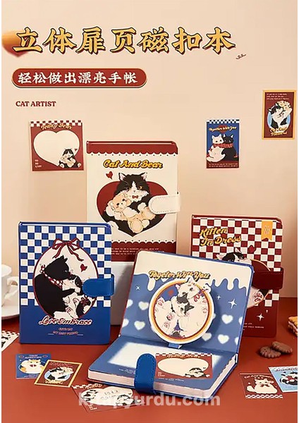 Together With You Temalı Hediye Kutulu Kit Defter Washi Bant Not Kağıdı Sticker Kart GGK NA002