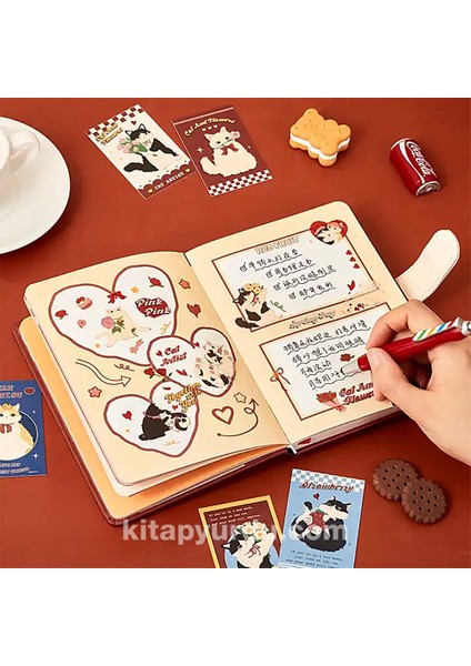 Together With You Temalı Hediye Kutulu Kit Defter Washi Bant Not Kağıdı Sticker Kart GGK NA002