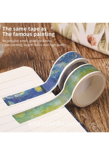 Van Gogh Yıldızlı Geceler Temalı Kutulu Kit • Defter • Kalem • Washi Bant • Ayraç • Sticker (GGK-NB005)