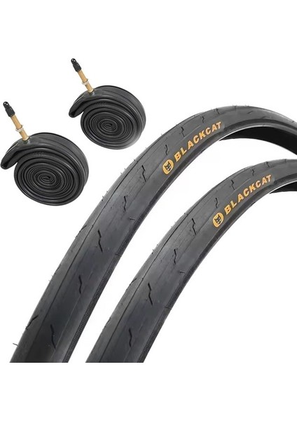 Black Cat A205 3mm Zırhlı Ön Arka Iç Dış Lastik Takımı 700X25