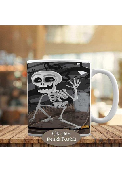 Skeleton Tom Graveyard İskelet Karakter Kupa Bardak Hediyelik-00