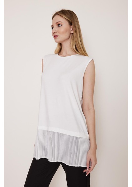 Kolsuz Beyaz Içlik Tunik - BGB13 fiyatları