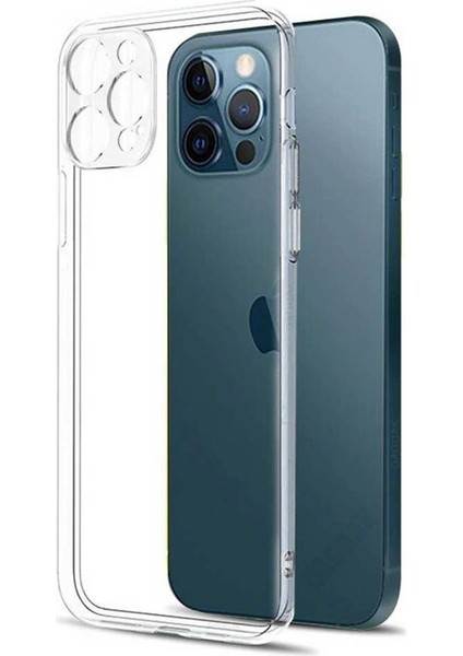 iPhone 12 Pro Max Lux Seri Kamera Korumalı Şeffaf Kılıf