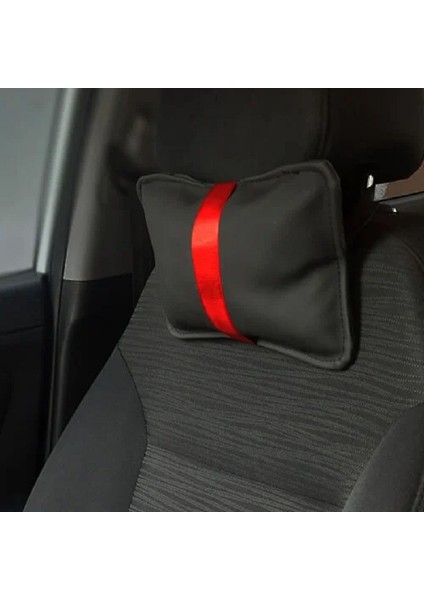 Honda Cıvıc Fc5 Uyumlu Oto Koltuk Boyun Yastığı Kırmızı Şerit (Findit)