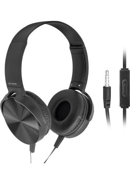 MAGICVOICE MDR-XB450AP 3.5MM AUX GİRİŞLİ KULAKÜSTÜ TASARIM KULAKLIK (Findit)
