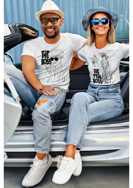 Bedenleri Soru Kısmından Yazınız. Sevgililer Için The Boss-The Real Boss Karikatür Tişört Kombini
