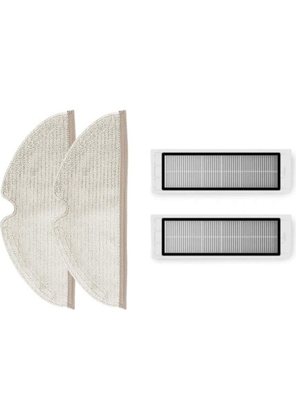 Roborock S6 Pure Aksesuar Seti 2 Adet Tam Yüzeyli Fiber Mop Bezi 2 Adet Hepa Filtre fiyatları