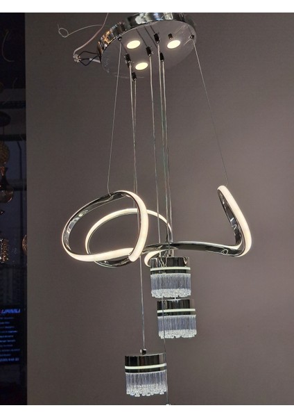 Üç Renk Kumandalı LED Sarkıt Avize