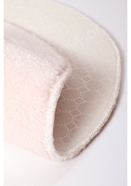 Peluş Halı Pembe Yıkanabilir Oval Post Kesme Yolluk Kilim fırsatları