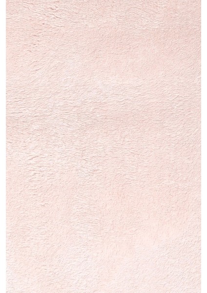 Peluş Halı Pembe Yıkanabilir Oval Post Kesme Yolluk Kilim