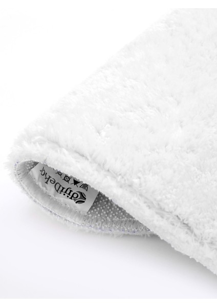 Peluş Halı Beyaz Düz Desenli Yıkanabilir Post Yolluk Kilim modelleri