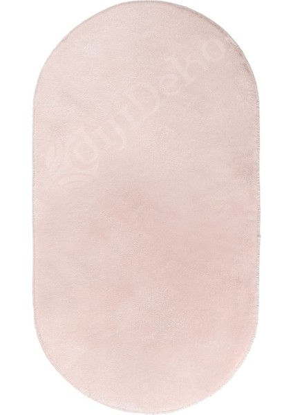 Peluş Halı Pembe Yıkanabilir Oval Post Kesme Yolluk Kilim fiyatları