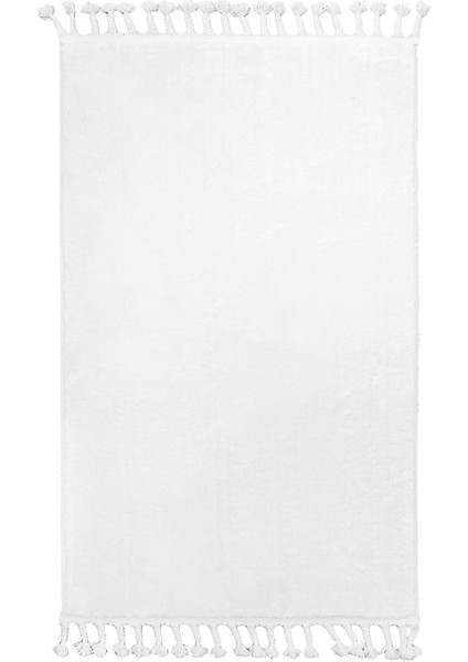 Peluş Halı Beyaz Düz Desenli Saçaklı Kesme Post Yolluk Kilim fiyatları
