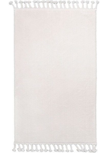 Peluş Halı Açık Vizon Saçaklı Post Kesme Yolluk Kilim