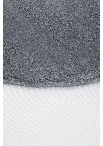 Peluş Halı Koyu Gri Yıkanabilir Yuvarlak Post Yolluk Kilim fırsatları