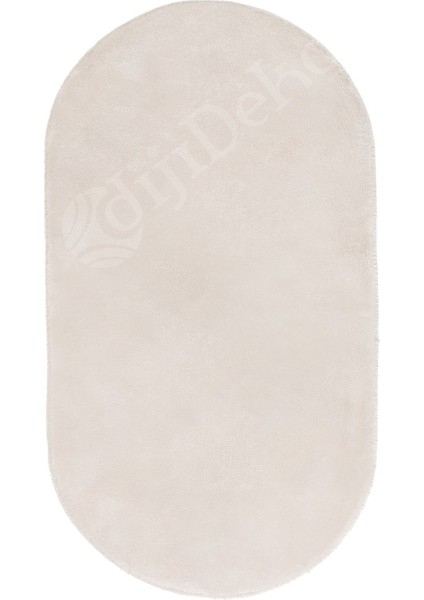 Peluş Halı Krem Yıkanabilir Oval Post Kesme Yolluk Kilim fiyatları