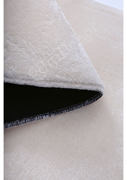 Peluş Halı Krem Yıkanabilir Oval Post Kesme Yolluk Kilim modelleri