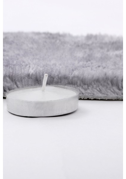 Peluş Halı Açık Gri Yıkanabilir Oval Kesme Post Yolluk Kilim