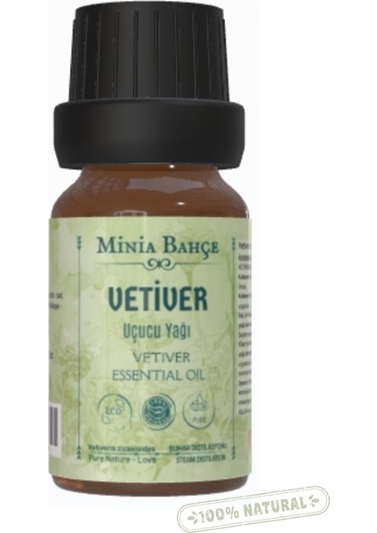 Vetiver Uçucu Yağı, %100 Saf, 10 ml