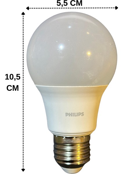 8W (60W) 2700K (Sarı Işık) E27 Duylu Klasik LED Ampul