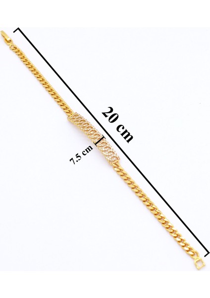 Altın Kaplama Zirkon Taşlı Bileklik BLK-732