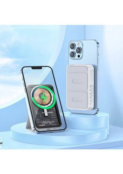 Atongm PD22W Powerbank Magsafe 10000MAH Manyetik Kablosuz Şarj Iphone/huaweı/ Xiaomi Hızlı Şarj
