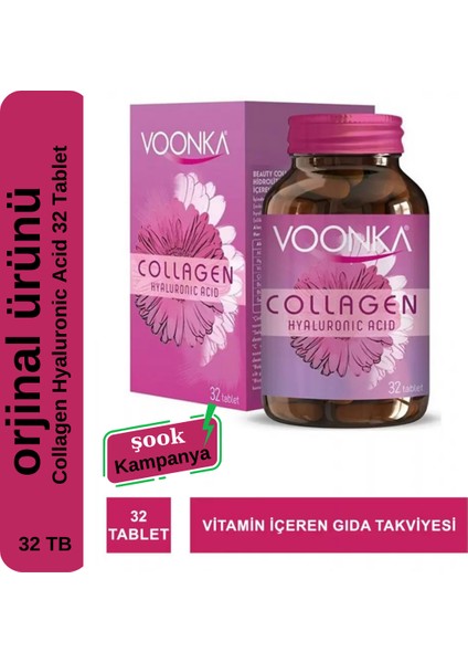 Collagen Hyaluronic Acid 32 Tablet (32 Günlük)