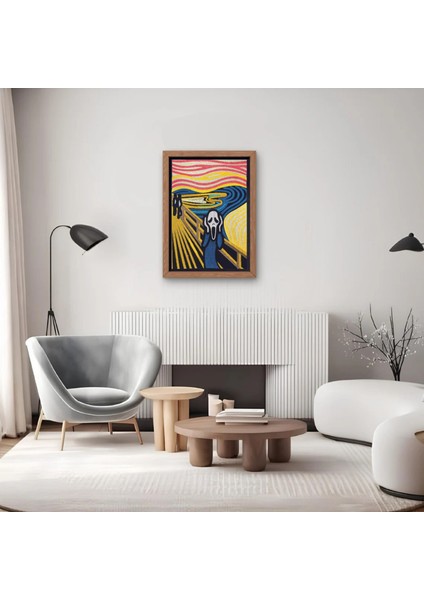 Çığlık Lin'e Art Illüstrasyon Nakış Işlemeli Tablo