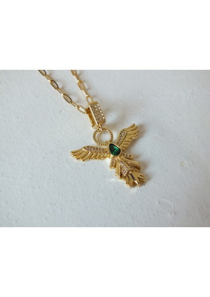 Çelik Gold Simurg Anka Kuşu Kolye modelleri