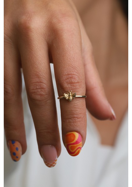 14 Ayar Altın Arı Yüzük