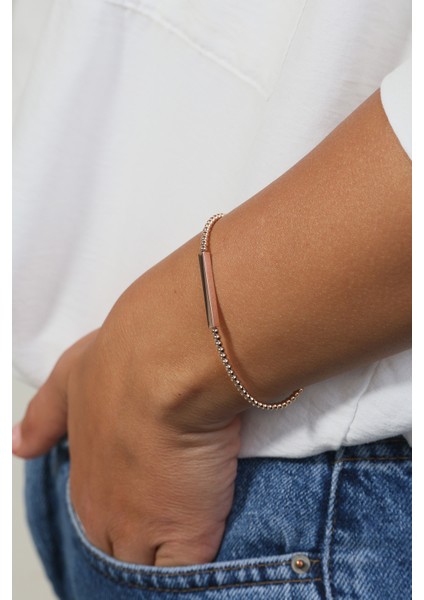 14 Ayar Altın Rosegold Plakalı Italya Bileklik fiyatları