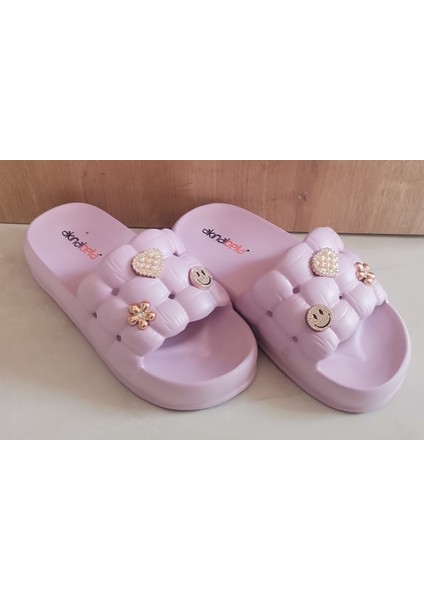 Akınal Bella Terlik Kadın Büzgü Model Taşlı PUDRA indirimleri