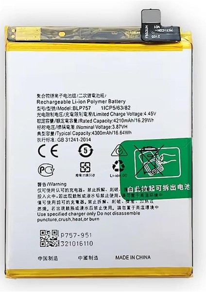 Realme 6 Pro Ile Uyumlu Ithal Pil Batarya BLP757