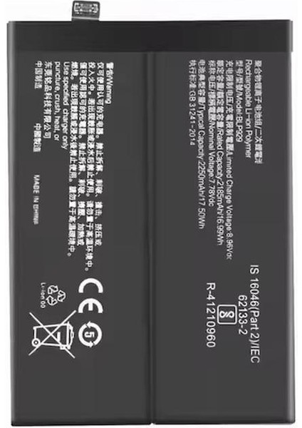 Realme 8 Pro Ile Uyumlu Ithal Pil Batarya BLP837