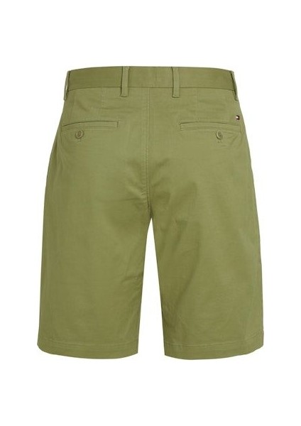 Erkek Marka Logolu Streç Pamuklu 1985 Kolleksiyonu Fermuar ve Düğme Kapamalı Iki Adet Açılı Yan Cepli Yeşil1 Kapri MW0MW23568-L9F modelleri