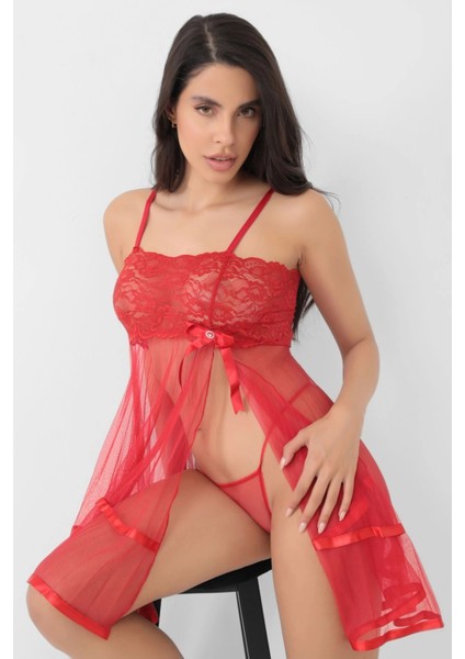 Miraxx Kırmızı Şifon Pileli GECELIK-835 fiyatları