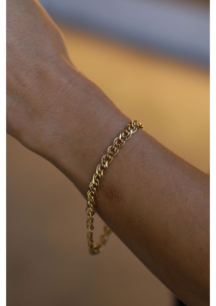 14 Ayar Altın Örme Halkalar Bileklik