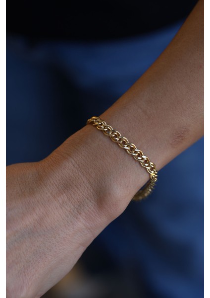 14 Ayar Altın Örme Halkalar Bileklik modelleri