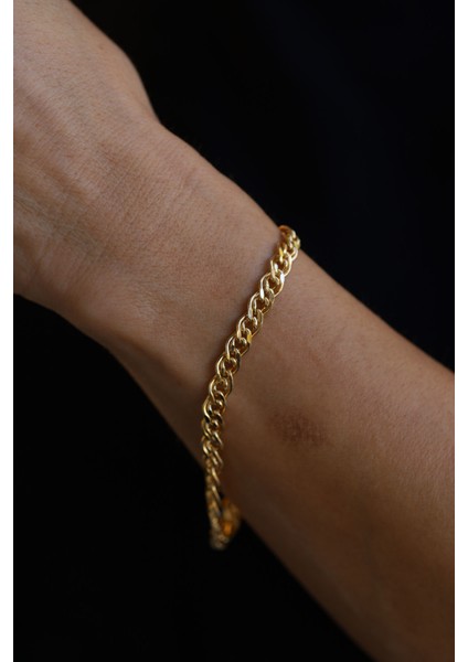 14 Ayar Altın Örme Halkalar Bileklik fırsatları