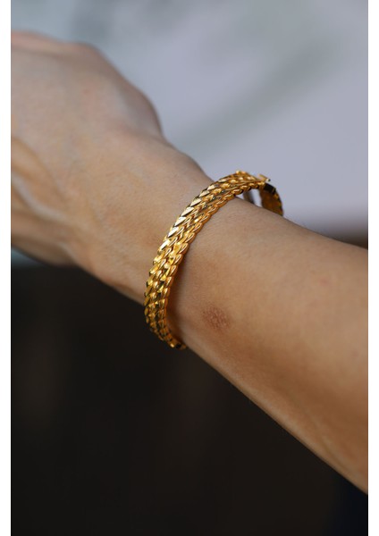 14 Ayar Altın 2 Sıra Üçlü Burgu Kelepçe indirimleri