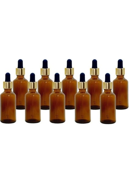 100 ml Amber Droper Cam Damlalıklı Kehribar Boş ŞIŞE(10ADET)