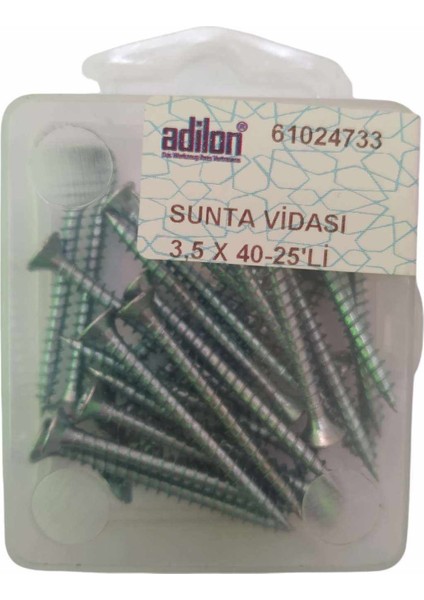 Sunta Vidası 3,5 x 040 25'li