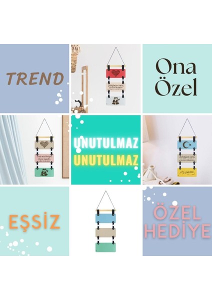 Bebeğinizin Ismine Özel, Ayetel Kürsi Dualı, Ay Yıldız Motifli, Duvar Dekorasyonu, Harika Hediyelik
