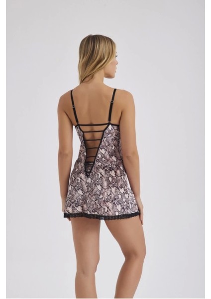 Miraxx 307 Yılan Desen Gecelik ve String fiyatları