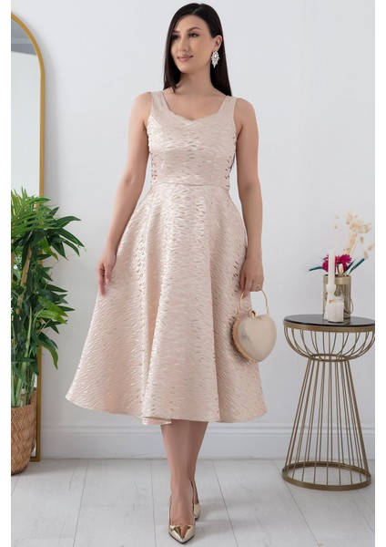 Simli Kalın Askılı Elbise 13409 modelleri