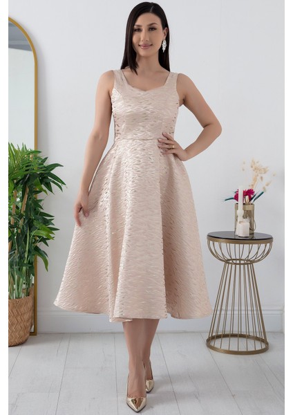 Simli Kalın Askılı Elbise 13409 fırsatları