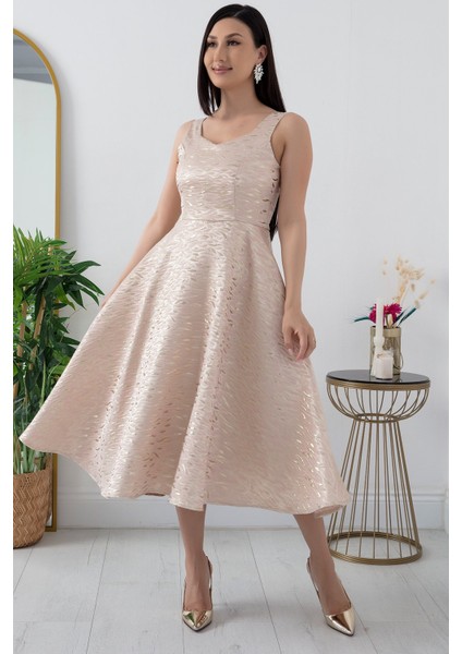 Simli Kalın Askılı Elbise 13409 indirimleri