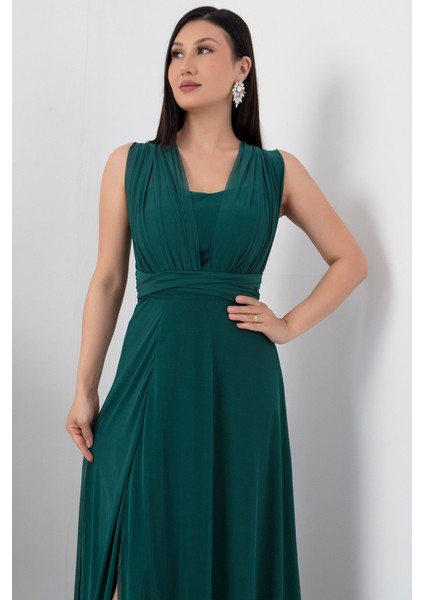 Straplez Boyundan Bağlamalı Tül Elbise 13426 fiyatları