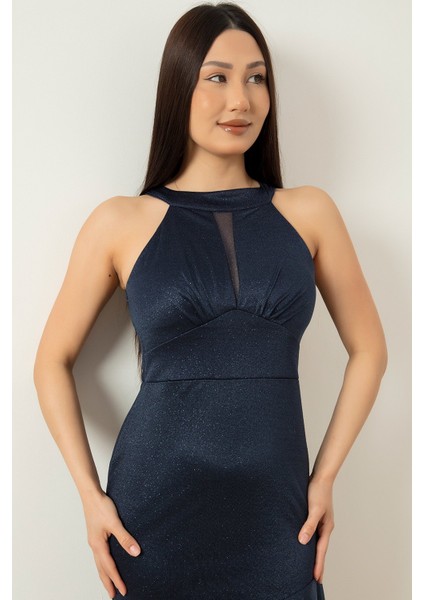 C Yaka Simli Etek Ucu Detaylı Elbise 13423 fiyatları